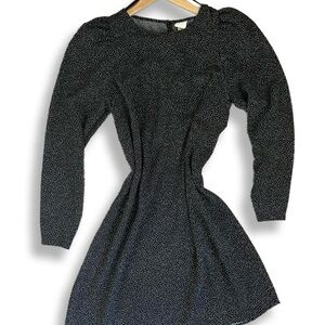 H&M Black and White Long Sleeve Dress